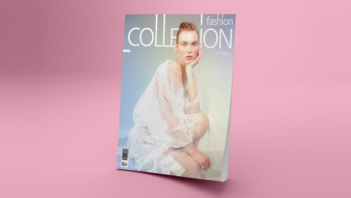 Free Magazine Cover Mockup PSD