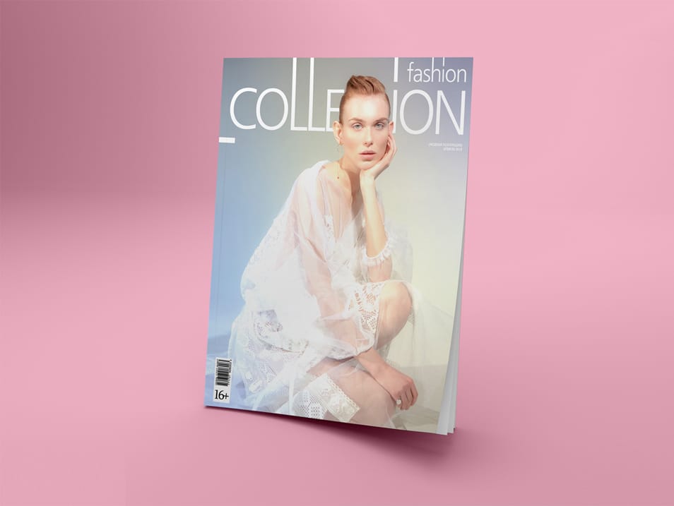 Free Magazine Cover Mockup PSD