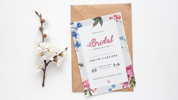 Free Minimalistic Invitation Mockup PSD