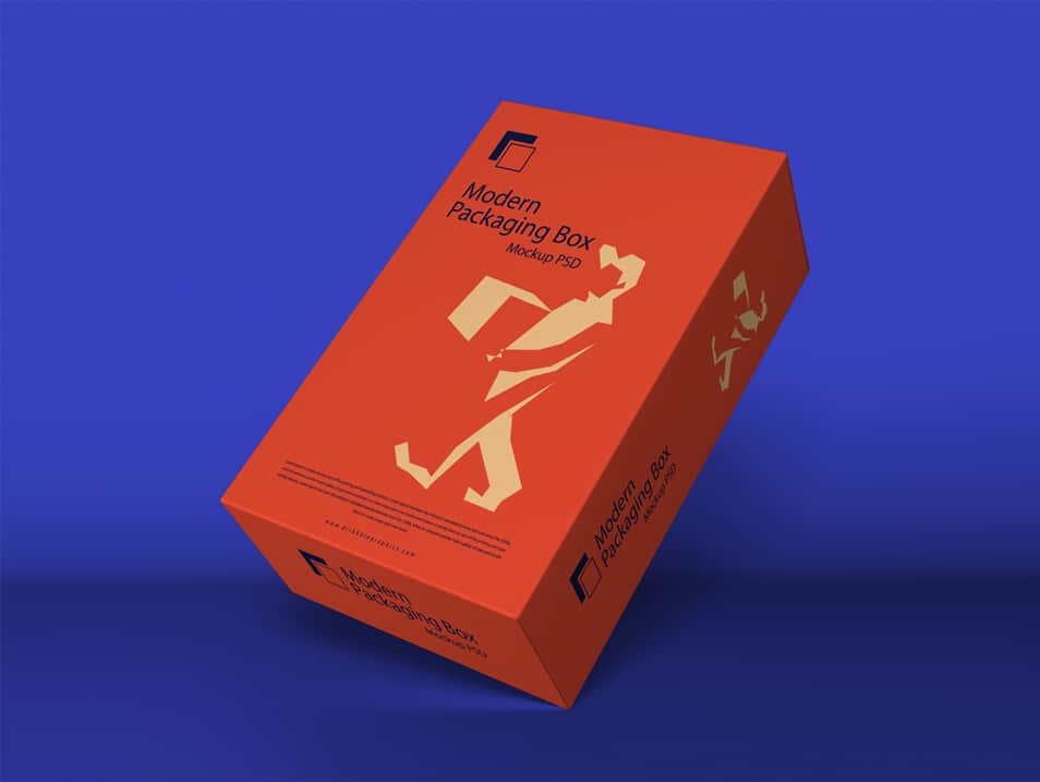 Free Modern Packaging Box Mockup PSD