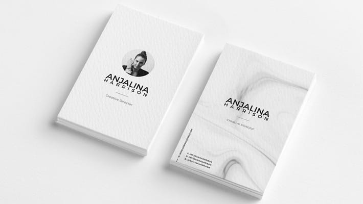 Free Modern Textured Business Card Mockup PSD