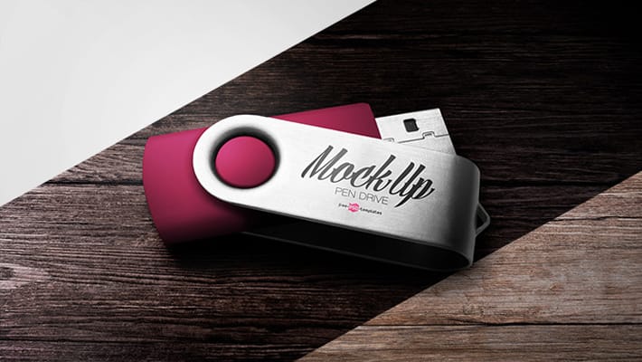 Free Pen Drive Mock-up in PSD