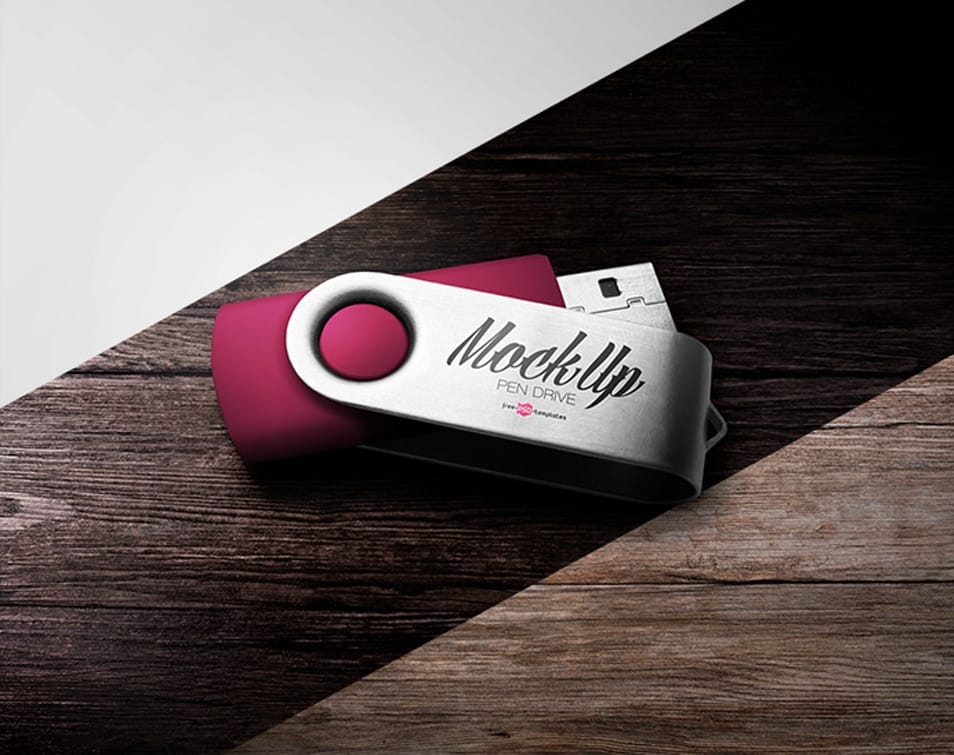 Free Pen Drive Mock-up in PSD