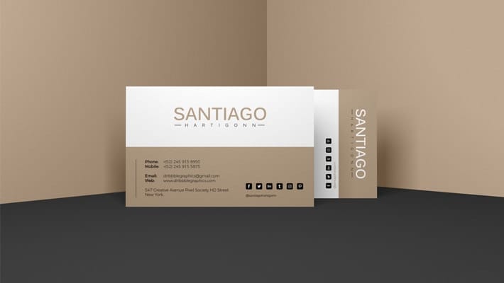 Free Prime Business Card Mockup PSD