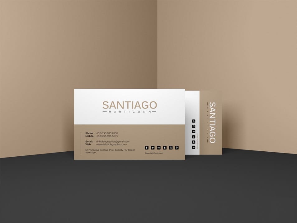 Free Prime Business Card Mockup PSD