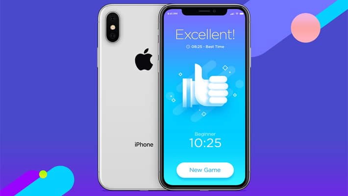 Free Silver iPhone X Mockup For Screens Presentation