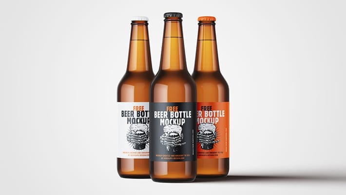 Free Beer Bottle Mockup