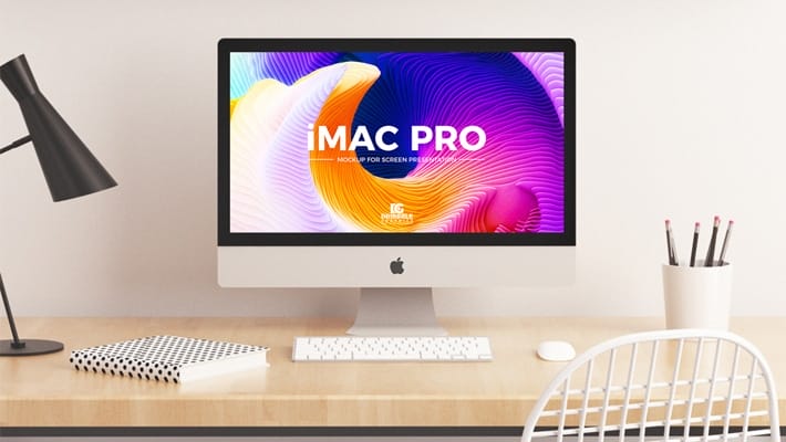 Free iMac Pro Mockup PSD For Website Screen Presentation