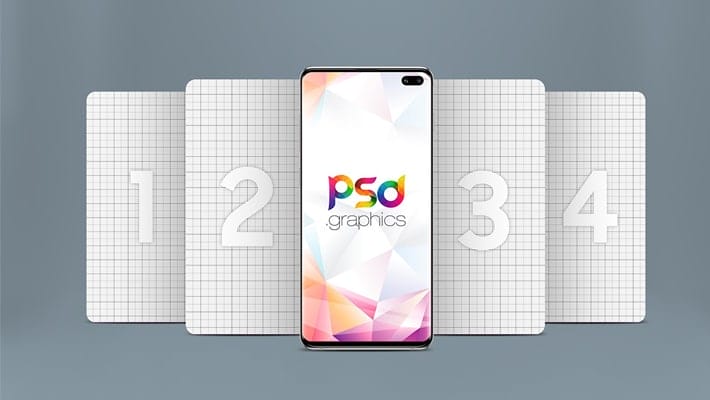 Galaxy S10 Plus Mockup PSD