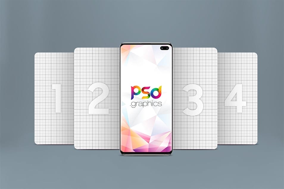 Galaxy S10 Plus Mockup PSD