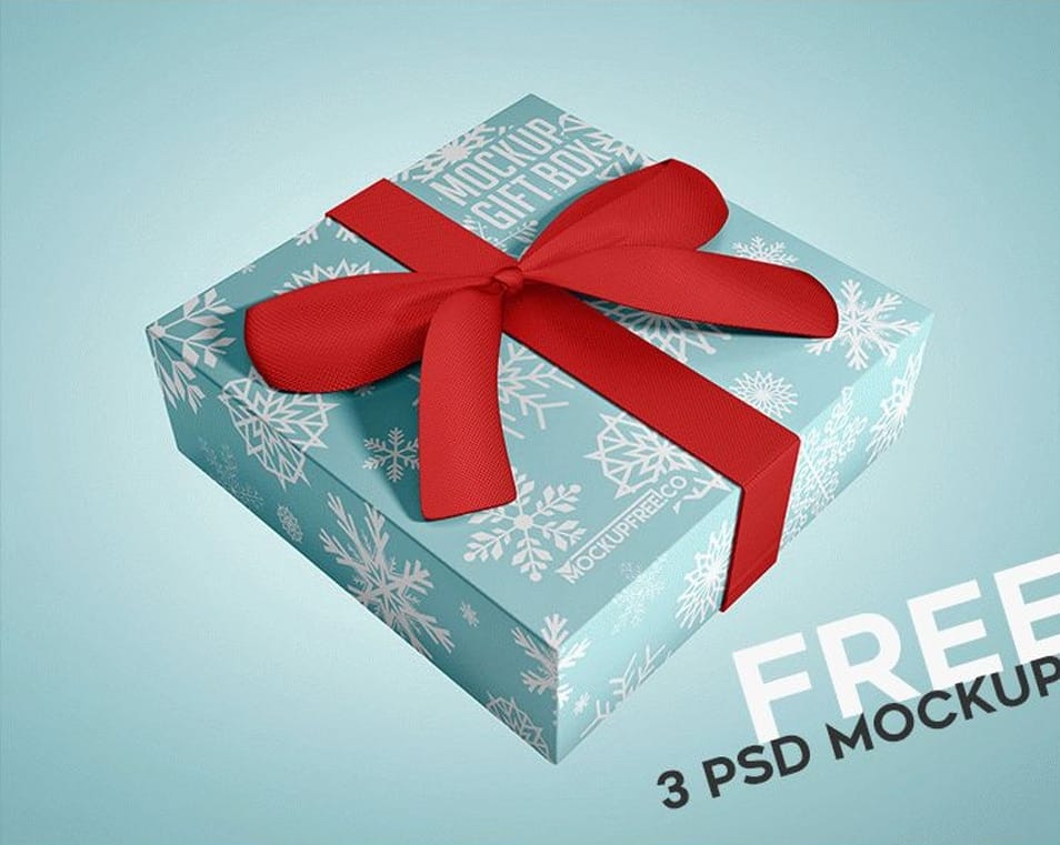 Gift Box PSD Mockups