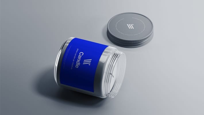 Glass Candle Jar Mockup