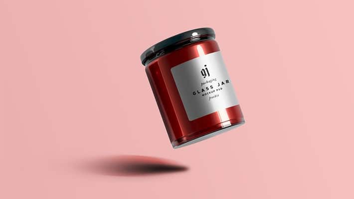 Glass Jar Mockup PSD