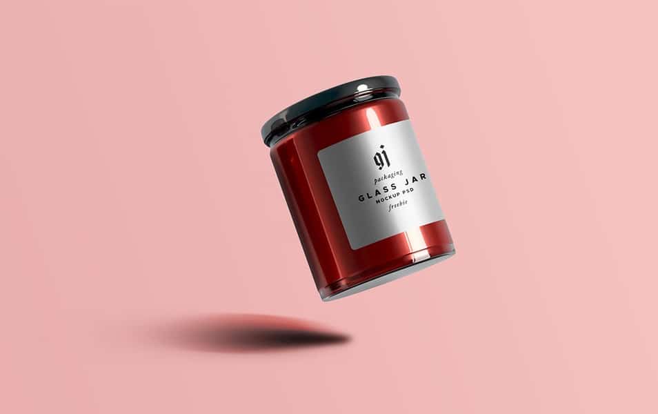 Glass Jar Mockup PSD