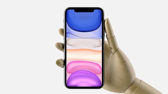 Hand Holding iPhone 11 Pro Max Mockup