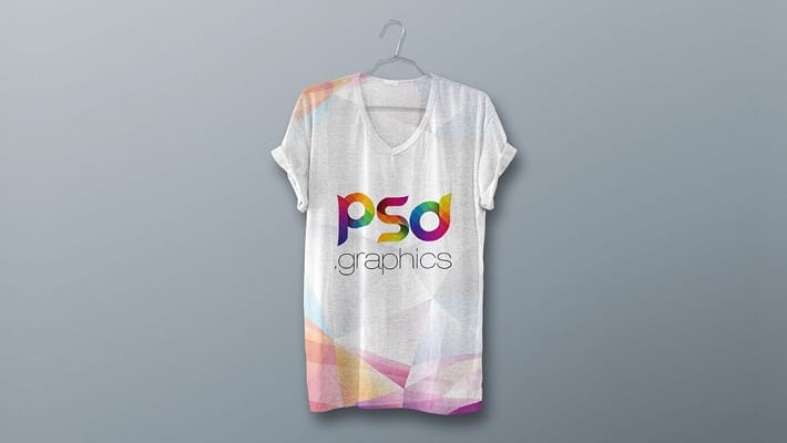 Hanging Cotton T-shirt Mockup