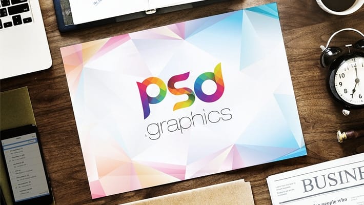 Horizontal A4 Paper Mockup PSD