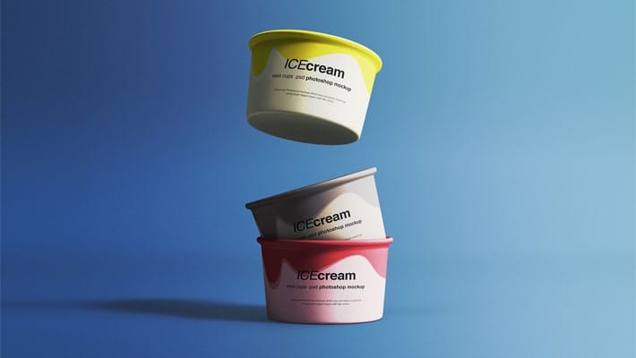 Ice Cream Cups Mockup