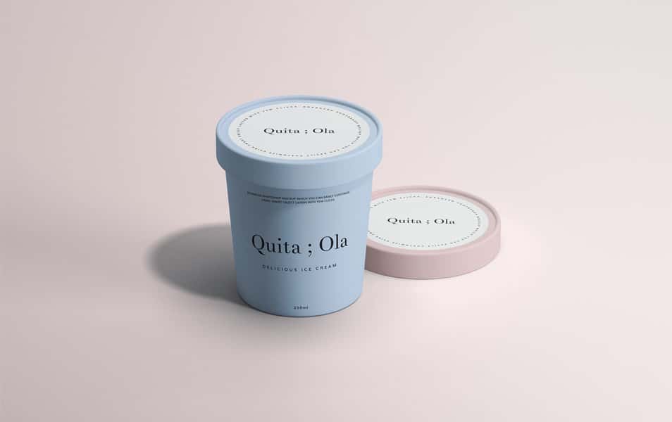 Ice Cream Paper Cup Mockup