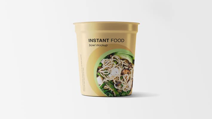 Instant Food Bowl Mockup