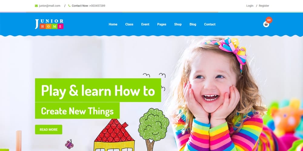 Free Education HTML Website Templates 109 JuniorHome