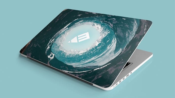 Laptop Sticker & Skin Mockup