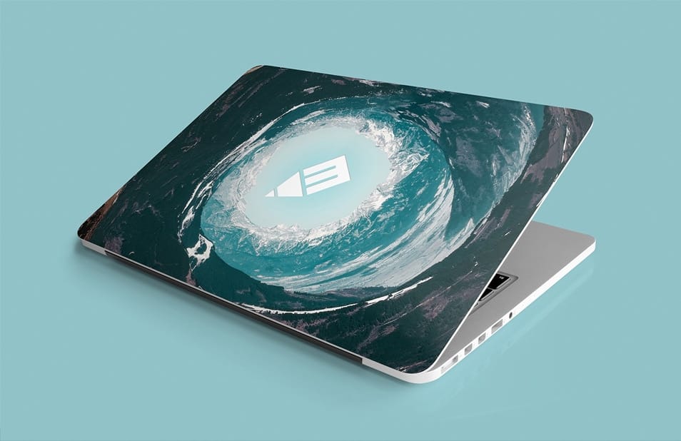 Laptop Sticker & Skin Mockup