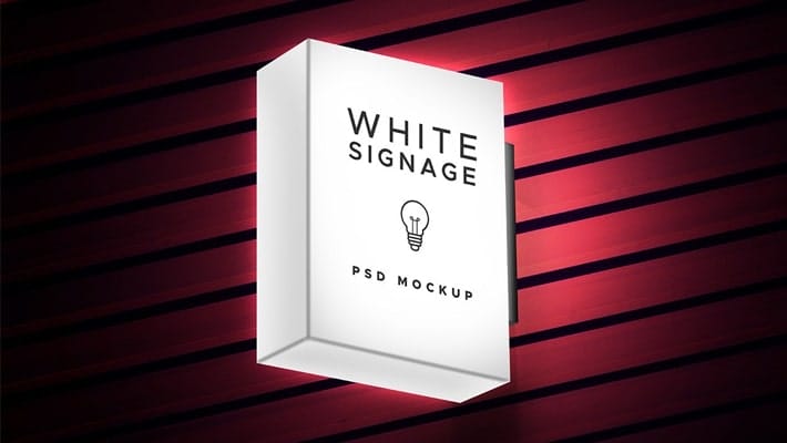 Light Box Display Signage PSD Mockup