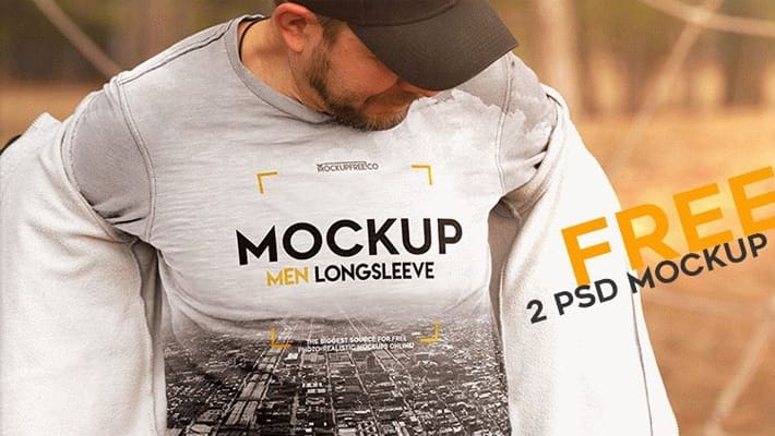 Men Longsleeve PSD Mockups