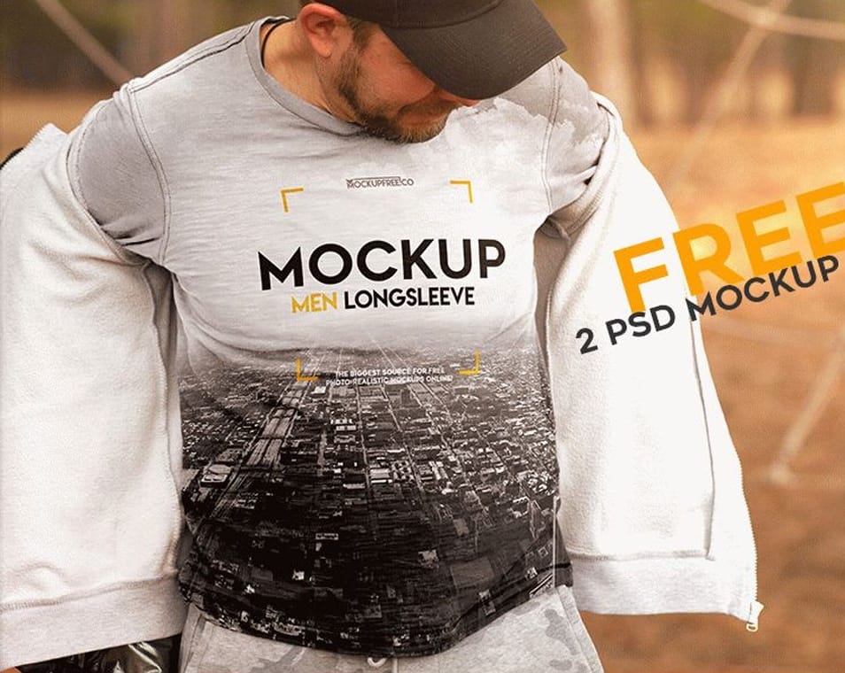 Men Longsleeve PSD Mockups