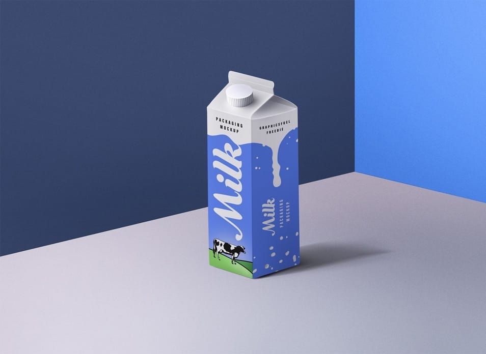 Milk Packaging PSD Mockup
