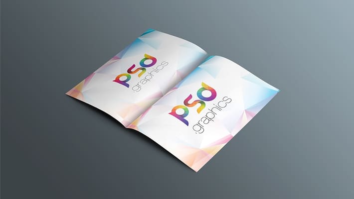 Open Brochure Mockup Template