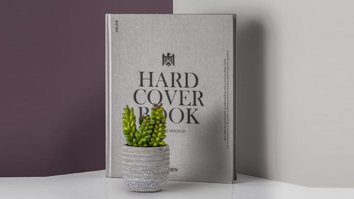 PSD Hardcover Book Catalog Mockup