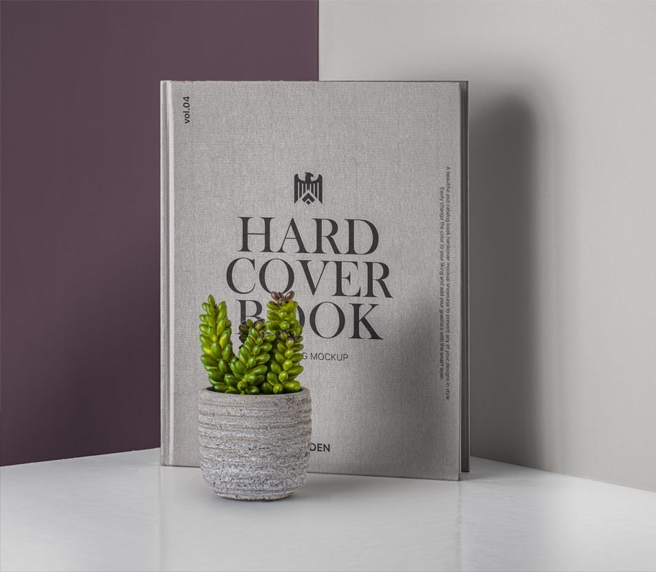 PSD Hardcover Book Catalog Mockup