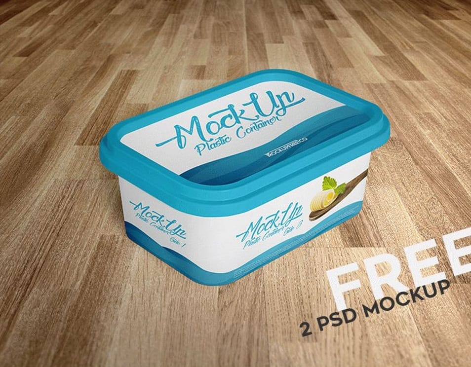 Plastic Container PSD Mockups