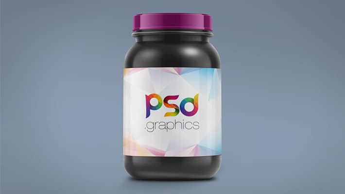 Plastic Jar Packaging Mockup