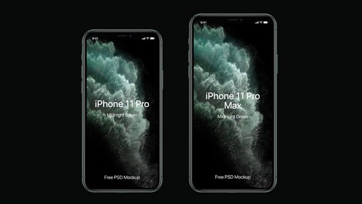 PSD iPhone 11 Pro Mockup Set