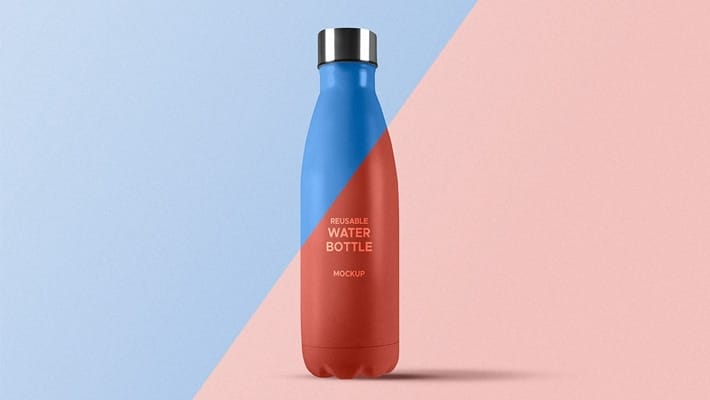 Reusable Water Bottle Mockup