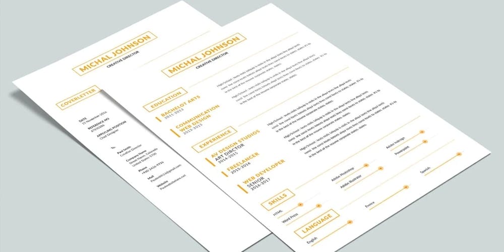 Simple Two Pages Resume