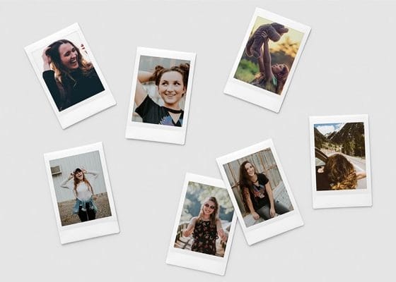 Slim Instant Photo Collage Mockups