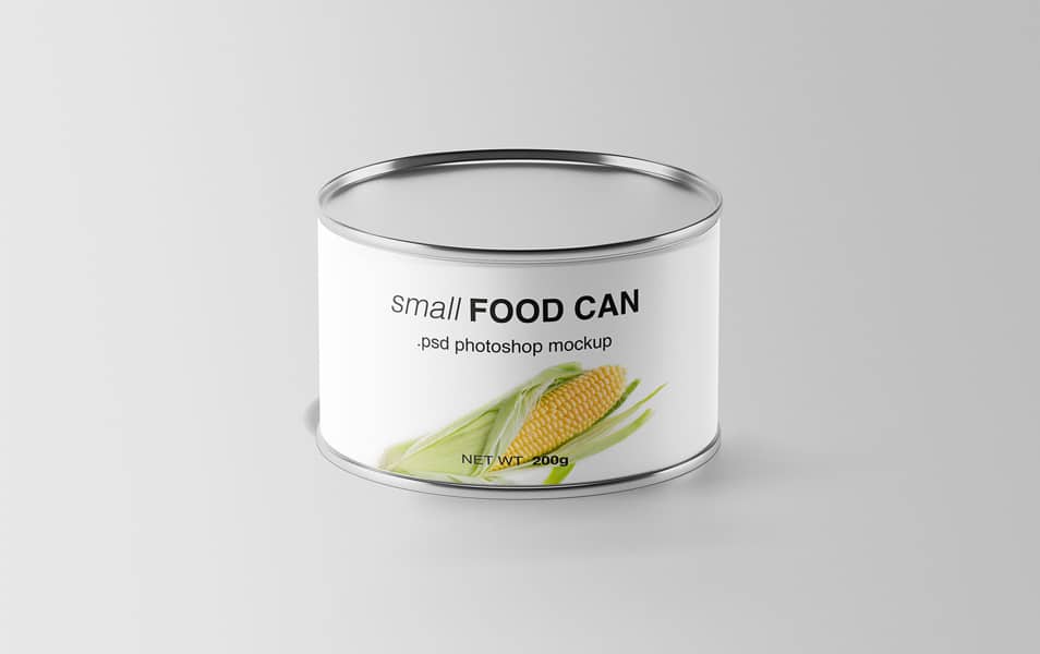 Small Food Can Mockup