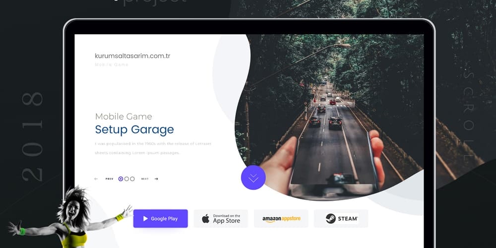 Startup Onepage Web Template PSD