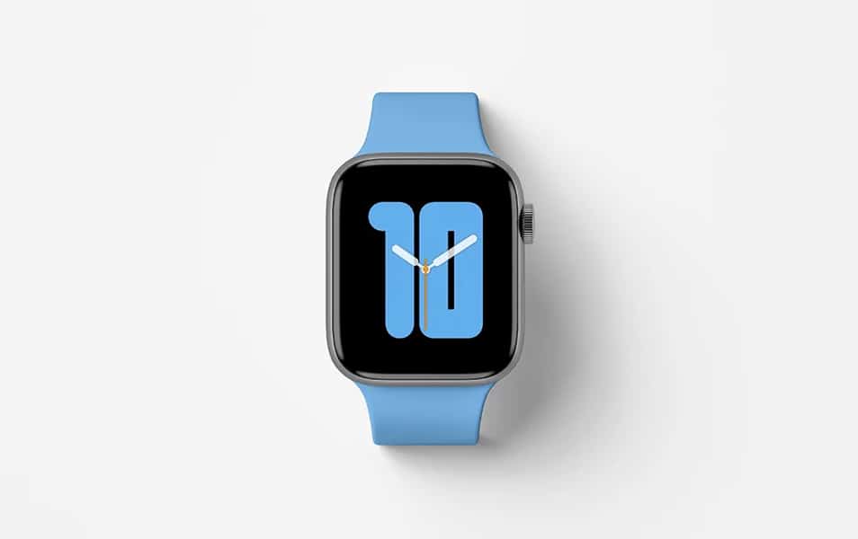 Top View Apple Watch Series 5 Mockup