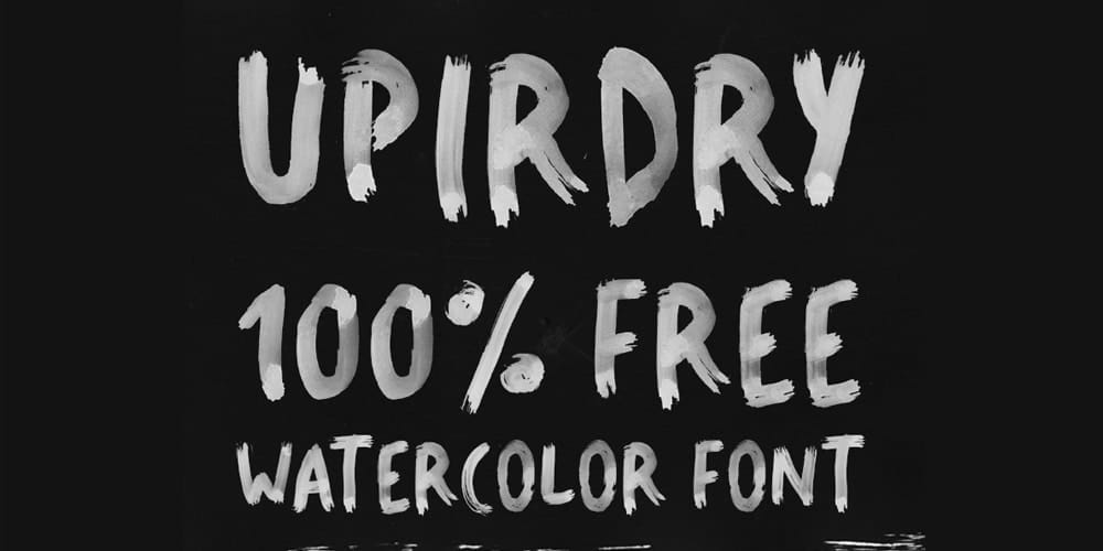 Upirdry Water Brush Font