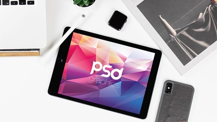 iPad Flat Lay Mockup PSD