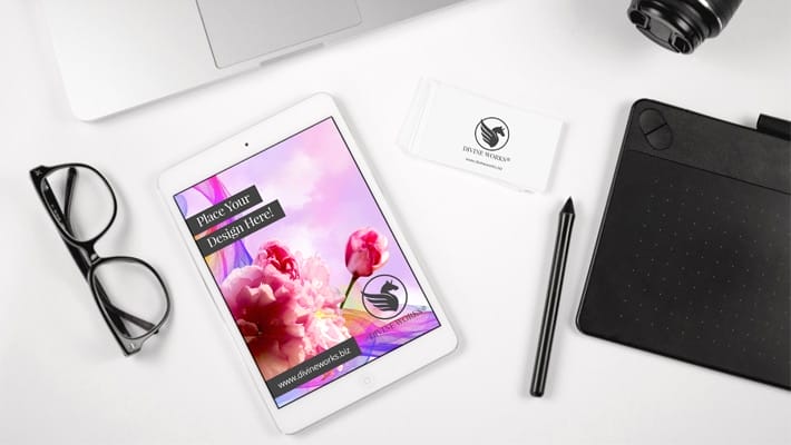 iPad and Card Mockup