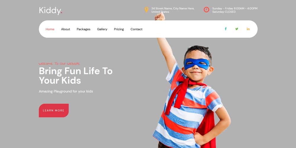 Free Education HTML Website Templates 112 kiddy