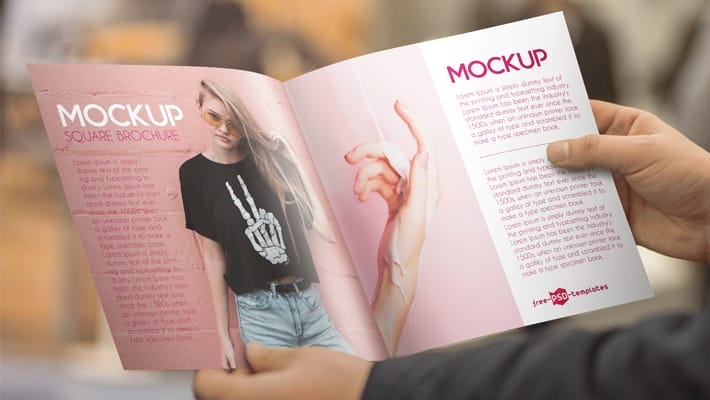 2 Free Square Brochure Mock-ups in PSD
