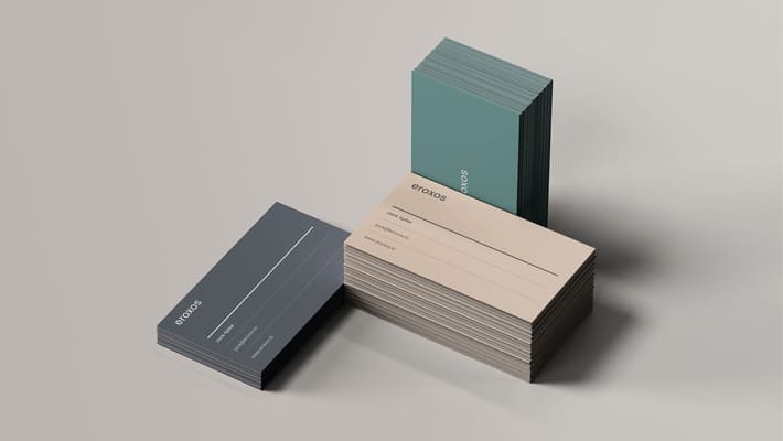 3 Business Card Stacks Mockup