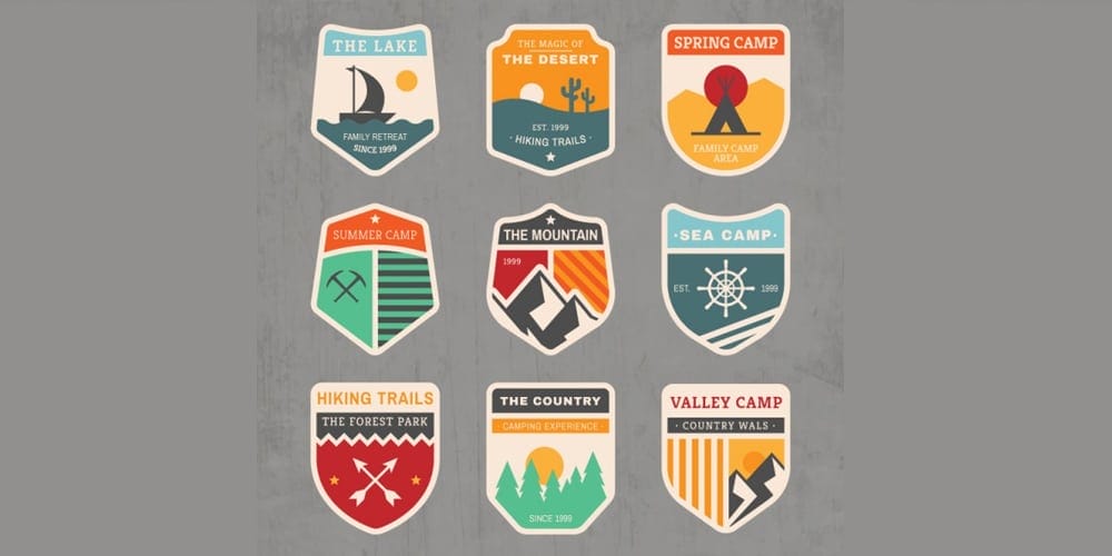 Adventure Vintage Badges